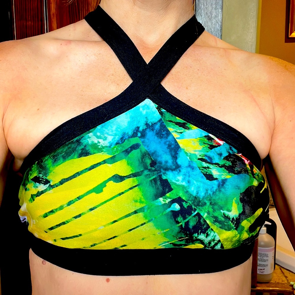 Pink Lotus sports bra